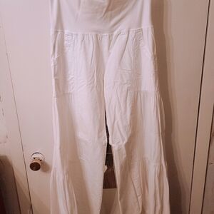 Elegant White Women's Bell Bottoms